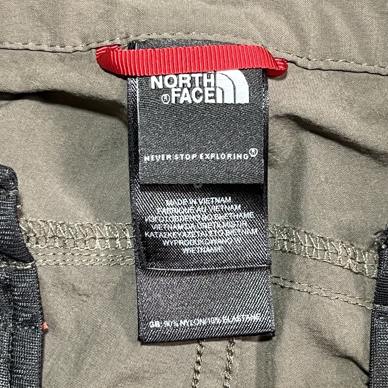 North Face Bermuda Hiking Shorts Womens Size 8 Brown Nylon Stretch Pockets