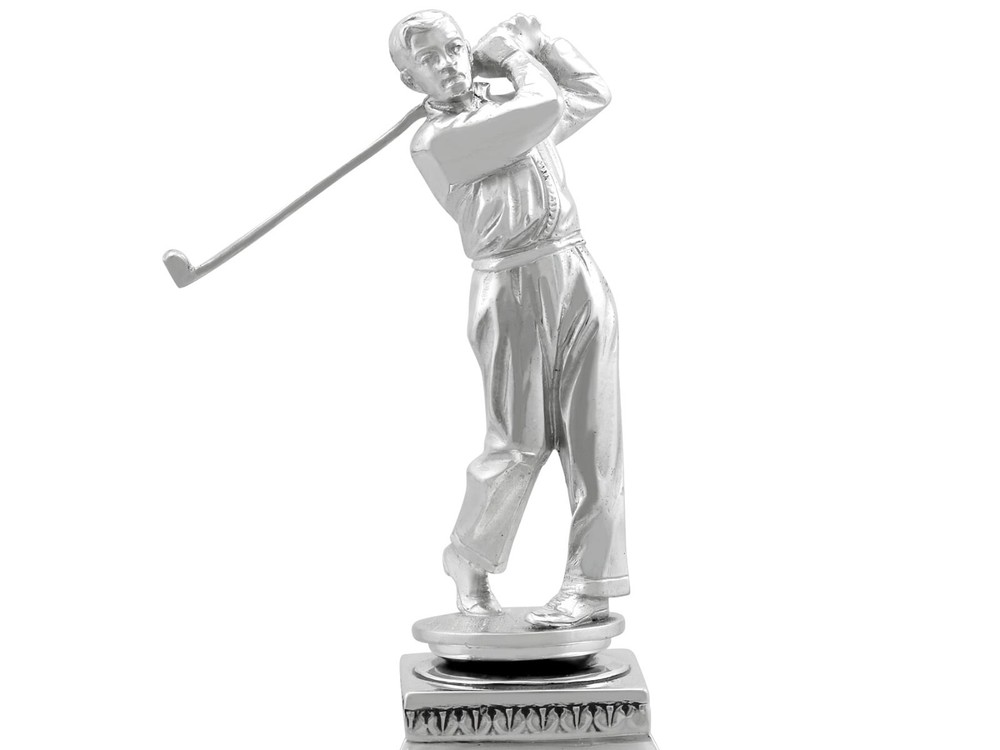 Antique George V Sterling Silver Golf Presentation Trophy (1913)