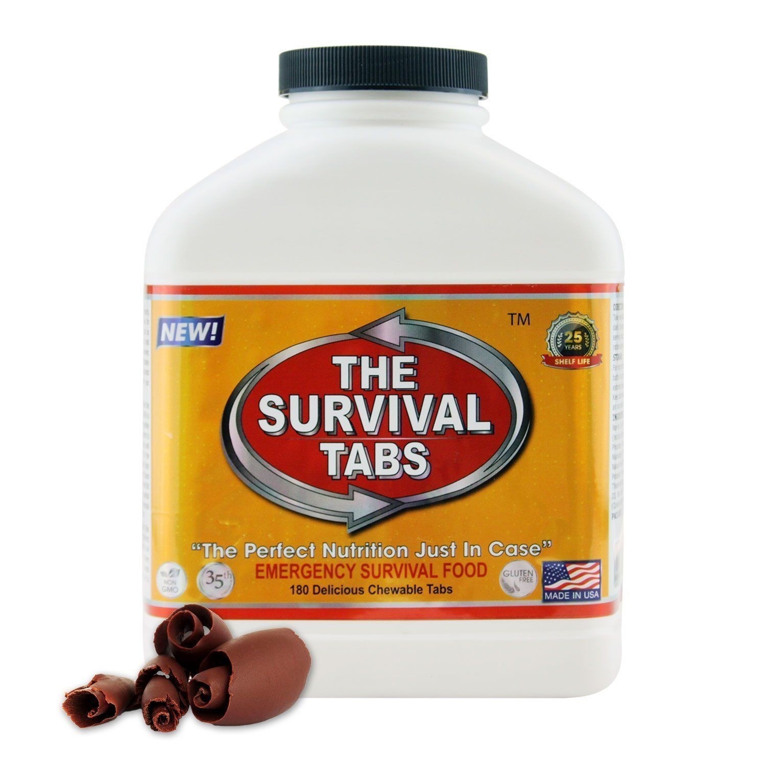 Hurricane Survival  Food  Survival Tabs 180 tabs Chocolate flavor