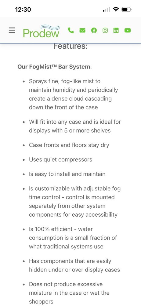 Prodew Fogmist Bar System