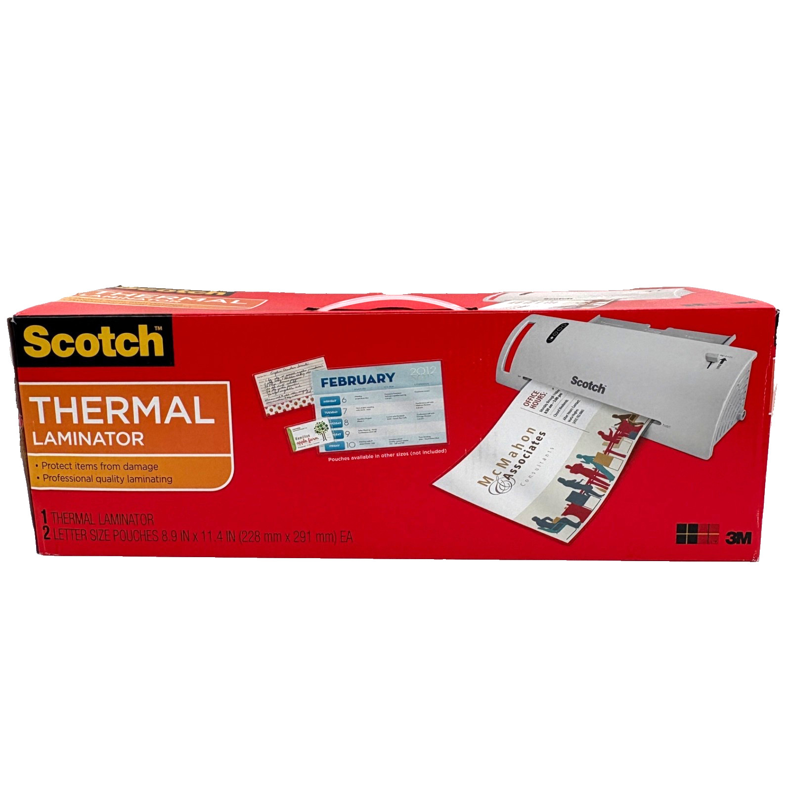 Scotch TL902 Thermal Laminator with 2 Letter-Size Laminating Pouches