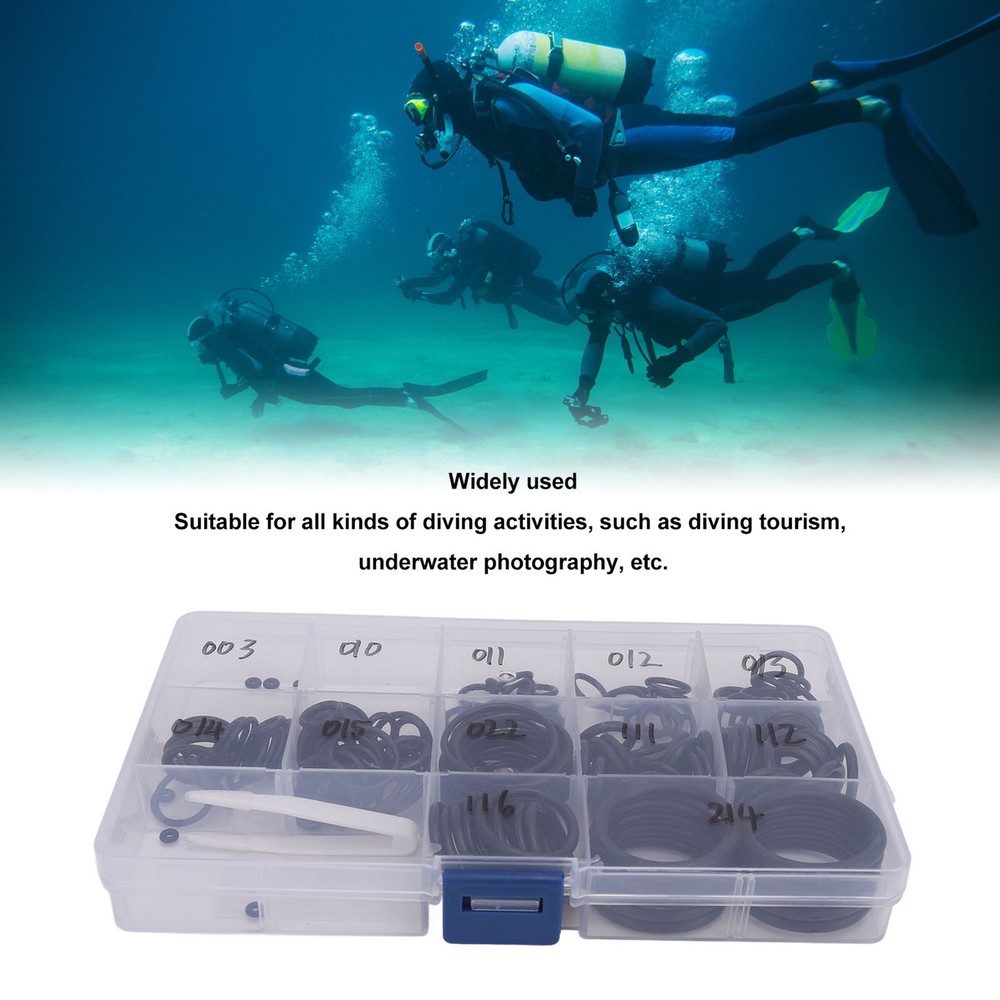 170pcs Diving O Rings Effective Sealing Practical Scuba O Kit For Diving Eˇ