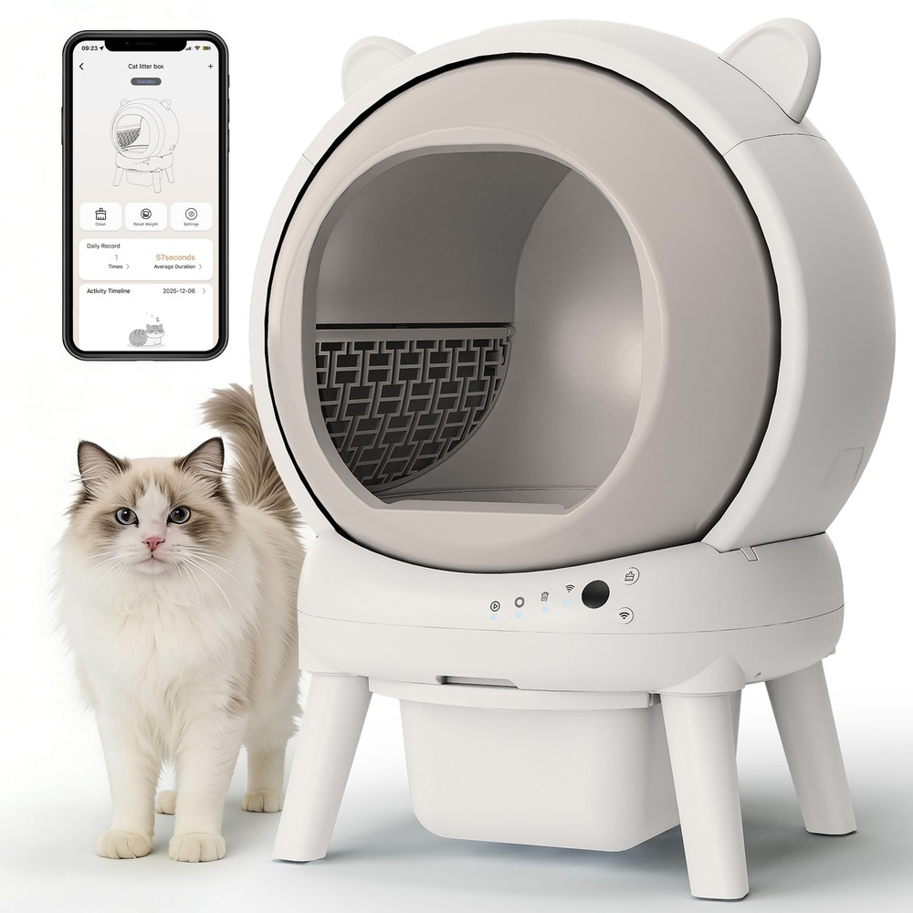 Automatic Self-Cleaning Cat Litter Box, Large Capacity for Multiple Cats