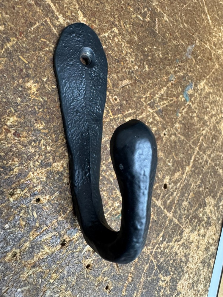 Rustic Coat Hook Solid Core Cast Iron Wall Mount Hat Towel Dog Leash Key Cap Hat