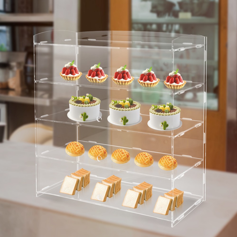Clear Acrylic Display Case Retail Counter Display Bakery Pastry Display Case