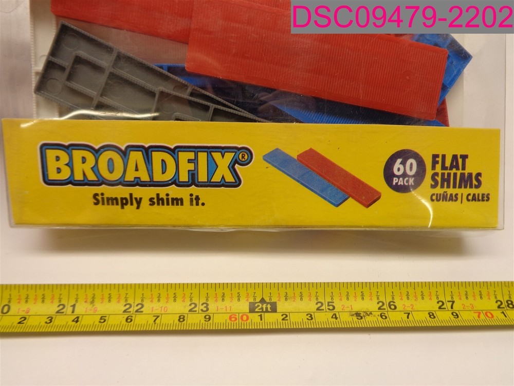 60 Pack; BroadFix Flat Shims, Multiple Sizes.