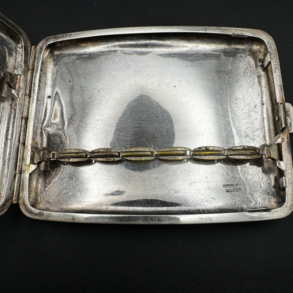 Victorian Sterling Silver Cigarette Case engraved "Dick"