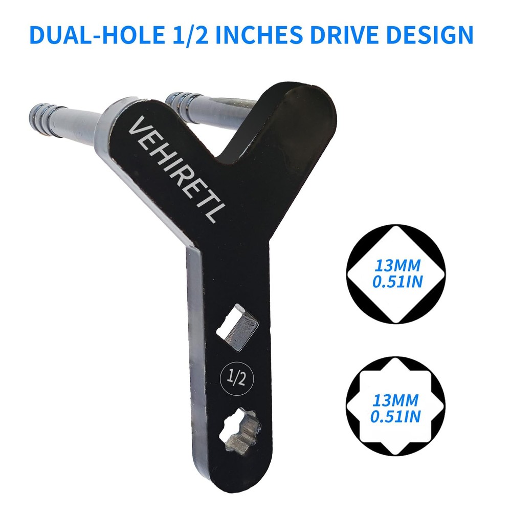 Lower Control Arm Prying Tool Bushing Removal Tool with 1/2" Dual Hole Drive