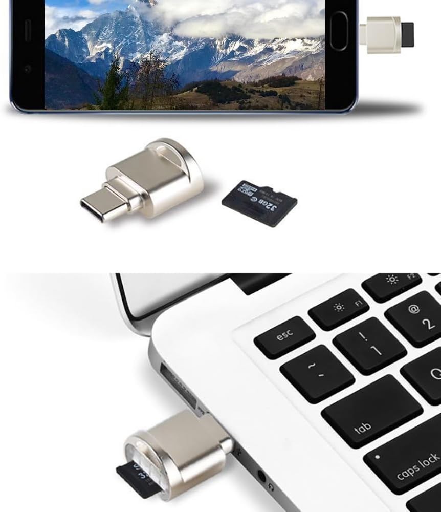 Broad Compatibility USB-C Micro SD Card Reader with Indicator Light for Easy Use