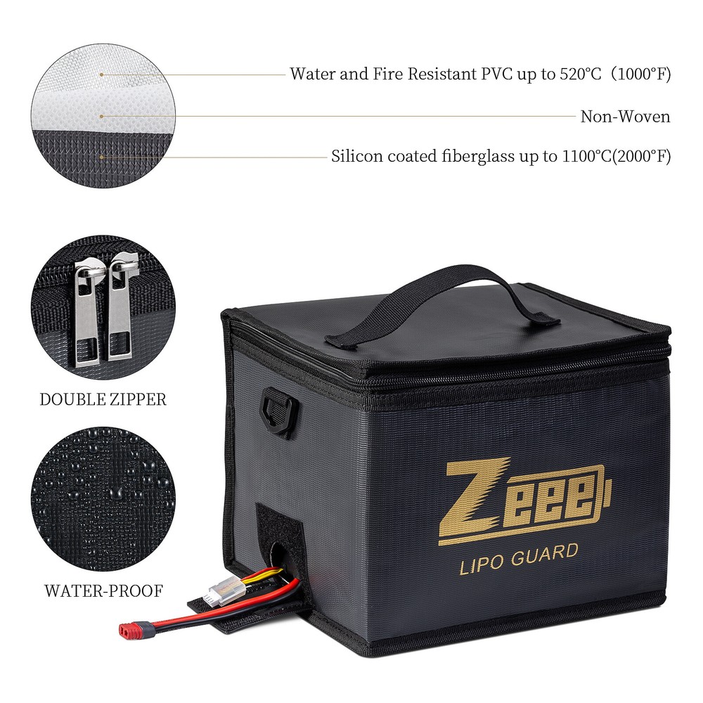 Zeee Lipo Battery Bag Safety Guard Fireproof Explosion Proof for Charge&Storage
