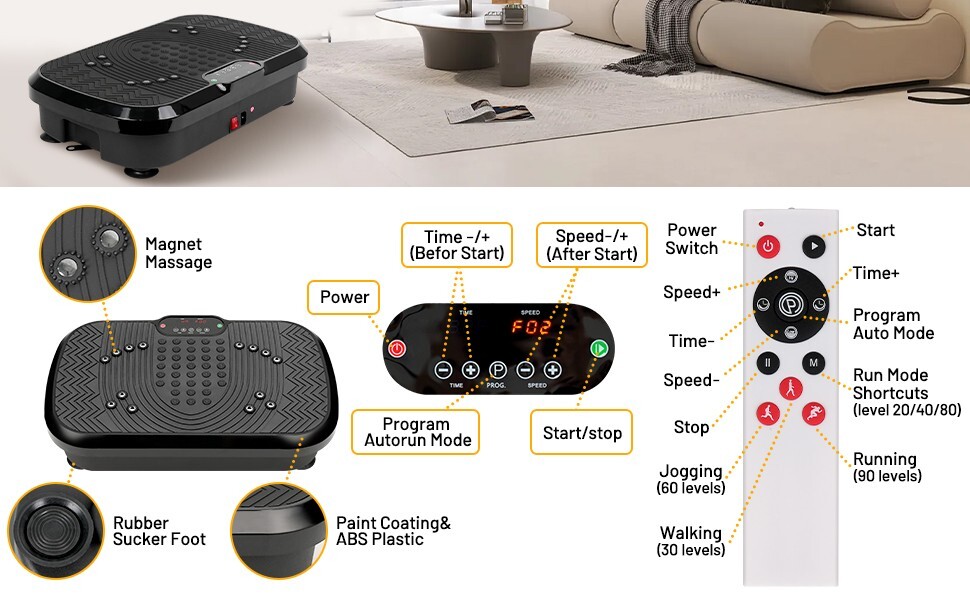 MZHT Vibration Plate Exercise Machine Platform