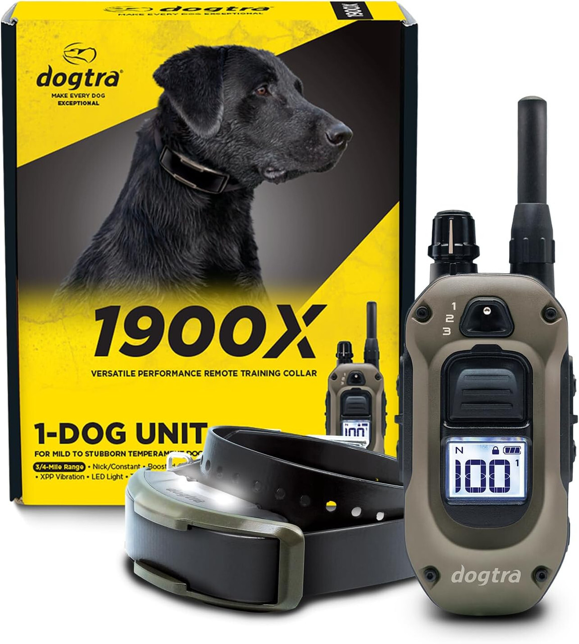 Dogtra 1900X + X-Sheild Training Collar 3/4 Mile Range, Boost and XPP Vibration,