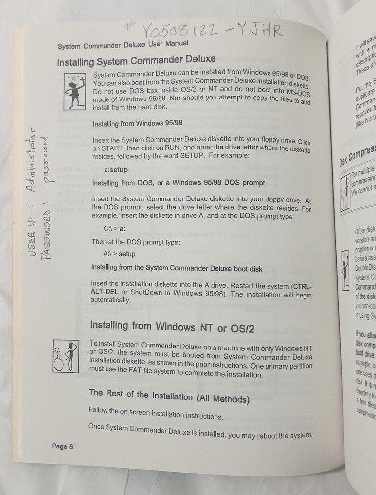 System Commander Deluxe User Manual VCOM Partitioning Guide Windows Linux (1998)