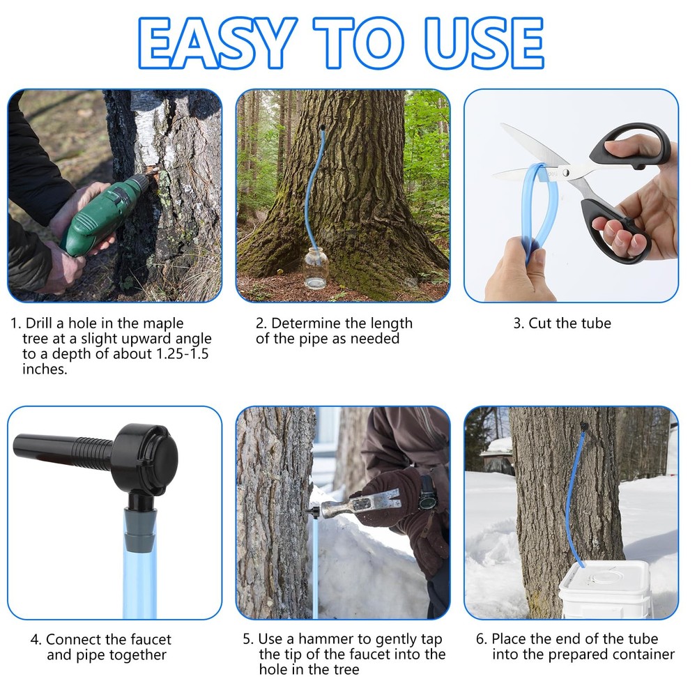 Maple Syrup Tapping Kit, Upgrade Maple Taps Set Include (15) Maple Syrup Taps, 1