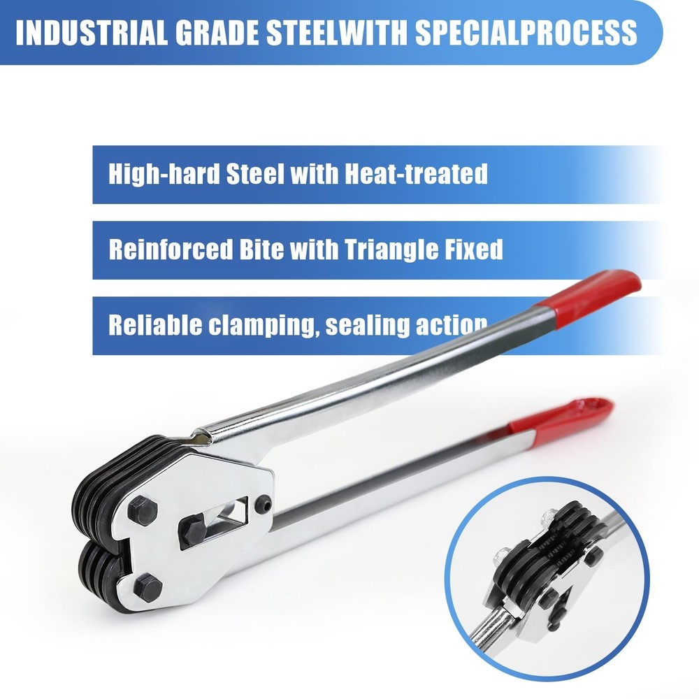 Heavy Duty Banding Strapping Sealer Crimper For 3/4 Width Polyester Polypropl