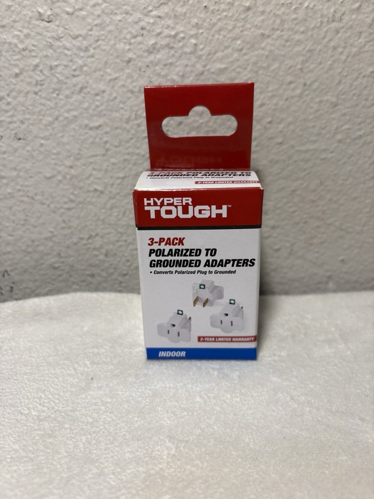 Hyper Tough Polarized Grounded Plug-in Type Adapter 3-Pack