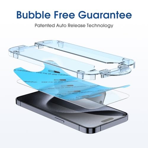 OneTouch 2+2 Pack Compatible with iPhone 15 Screen Protector 6.1" IPH15-6.1”