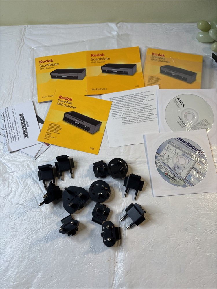 Kodak Scanmate i940 Scanner User's Guide CD 12 AC Adaptors