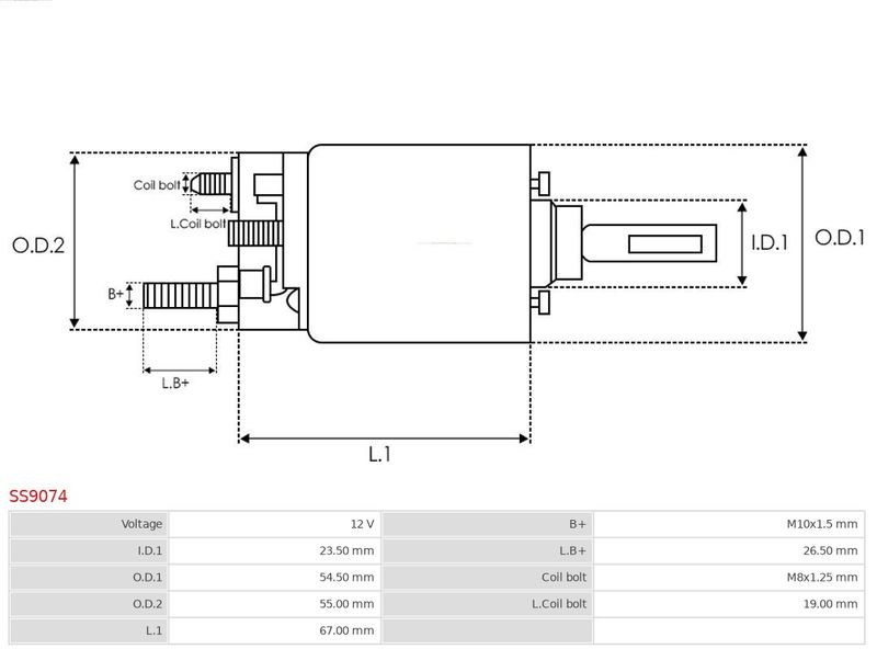 FOR CAR STARTER SS9074 SOLENOID SWITCH, STARTER