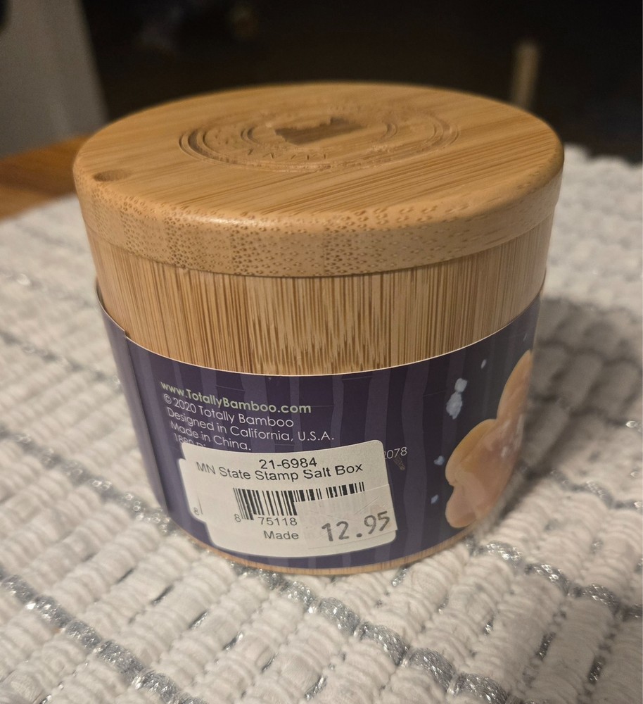 Minnesota Totally Bamboo Salt & Storage Box New