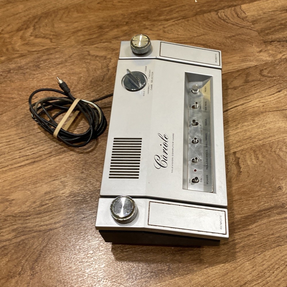 Cariole 6600 Television Computer Console Game System & Adapter Vintage Untested