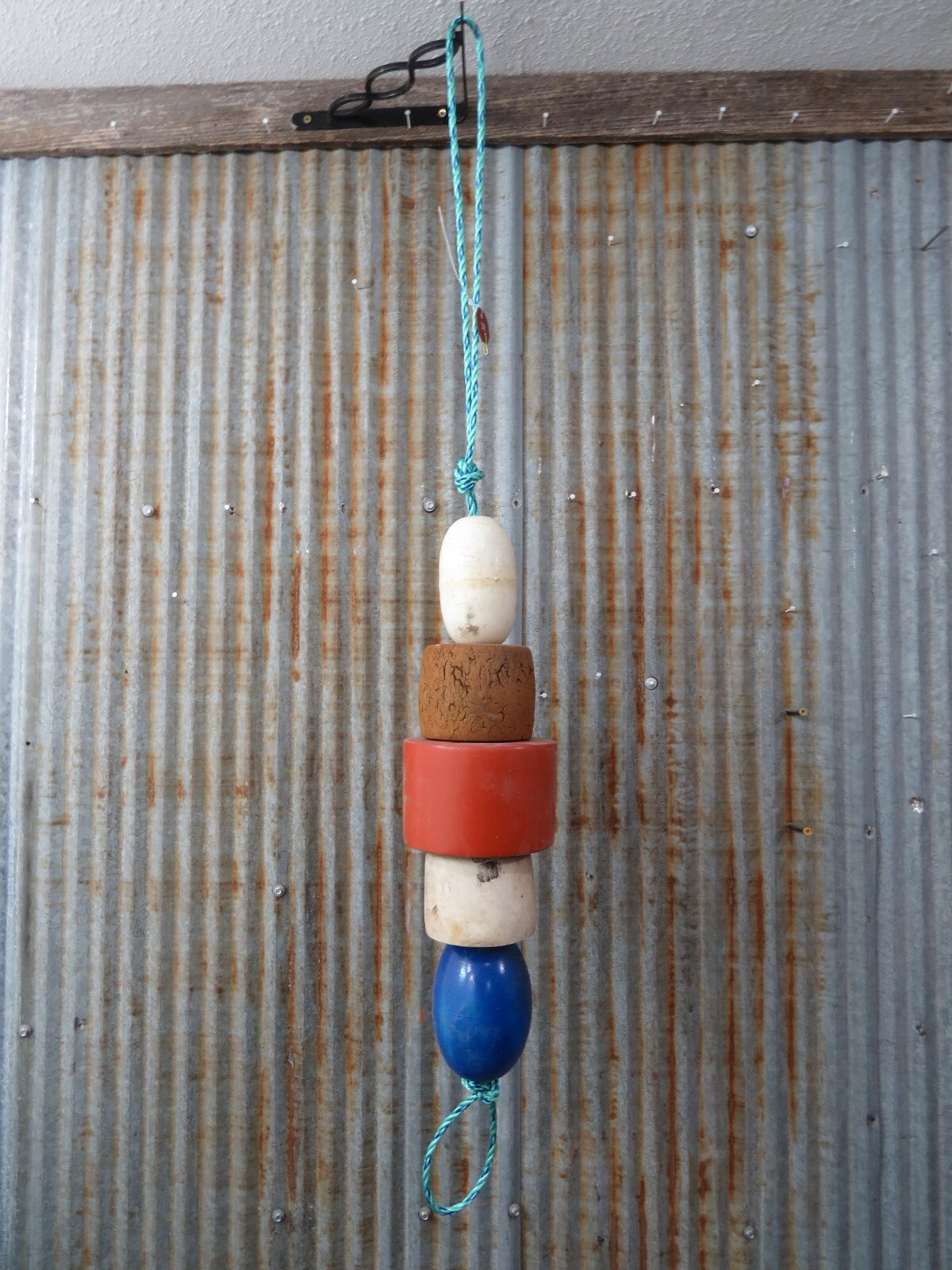 5 Old Fish Net Floats 20 Inches Long Fishing Buoys Bouys Tiki Hut Bar -(SF20)