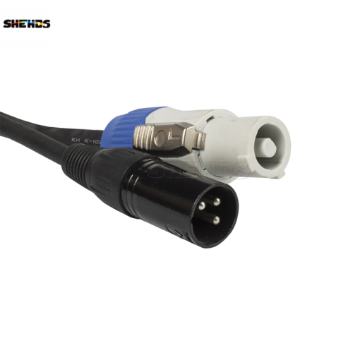 SHEHDS Powercon 3Meters 3pin DMX cable 3in1