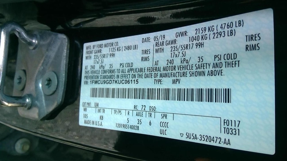 Used A/C Selector Switch fits: 2019 Ford Escape front automatic temperature cont