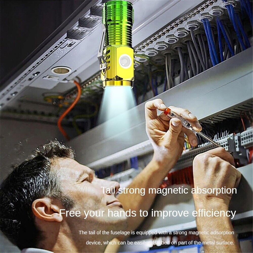 Multifunctional Mini Flashlight 3* 3030LED Lamp Beads Super Bright Flashlight