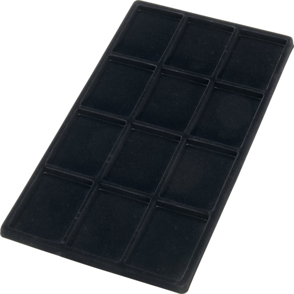 5 Black 12 Compartment Display Tray Inserts