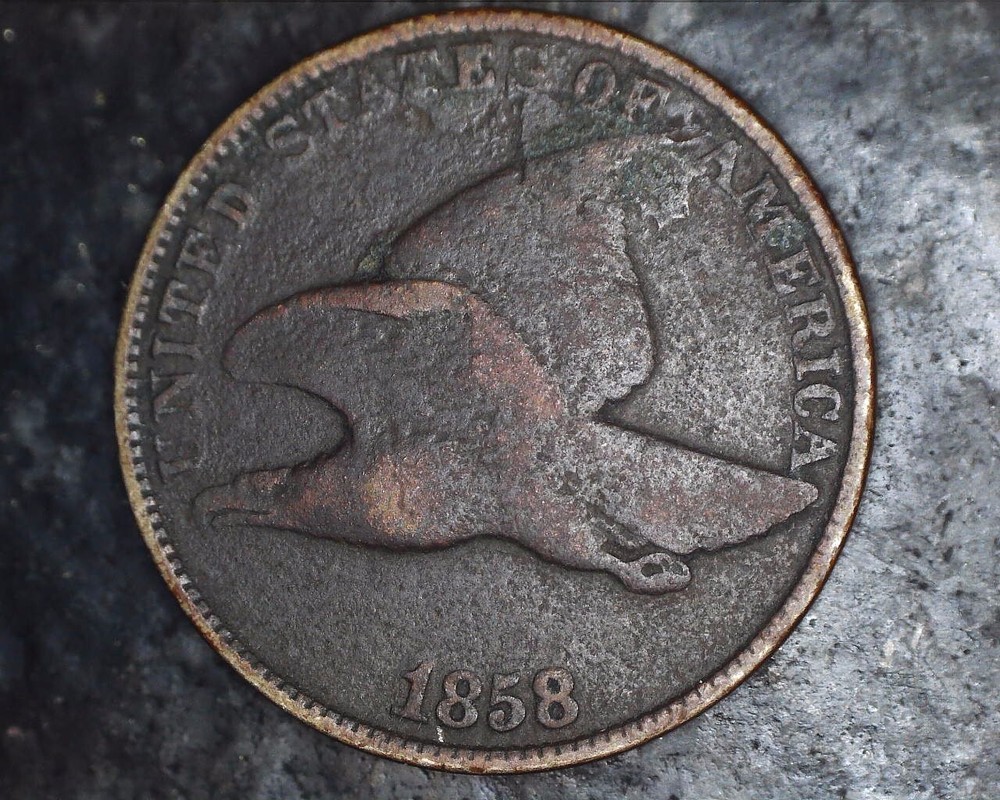 1858 LARGE LETTERS FLYING EAGLE CENT  FREE SHIPPING
