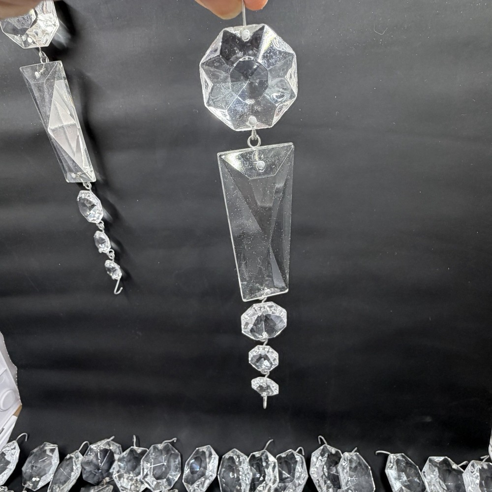 VTG 31 Strands Rectangular & Octagon Prisms Crystal Chandelier Replacement 155