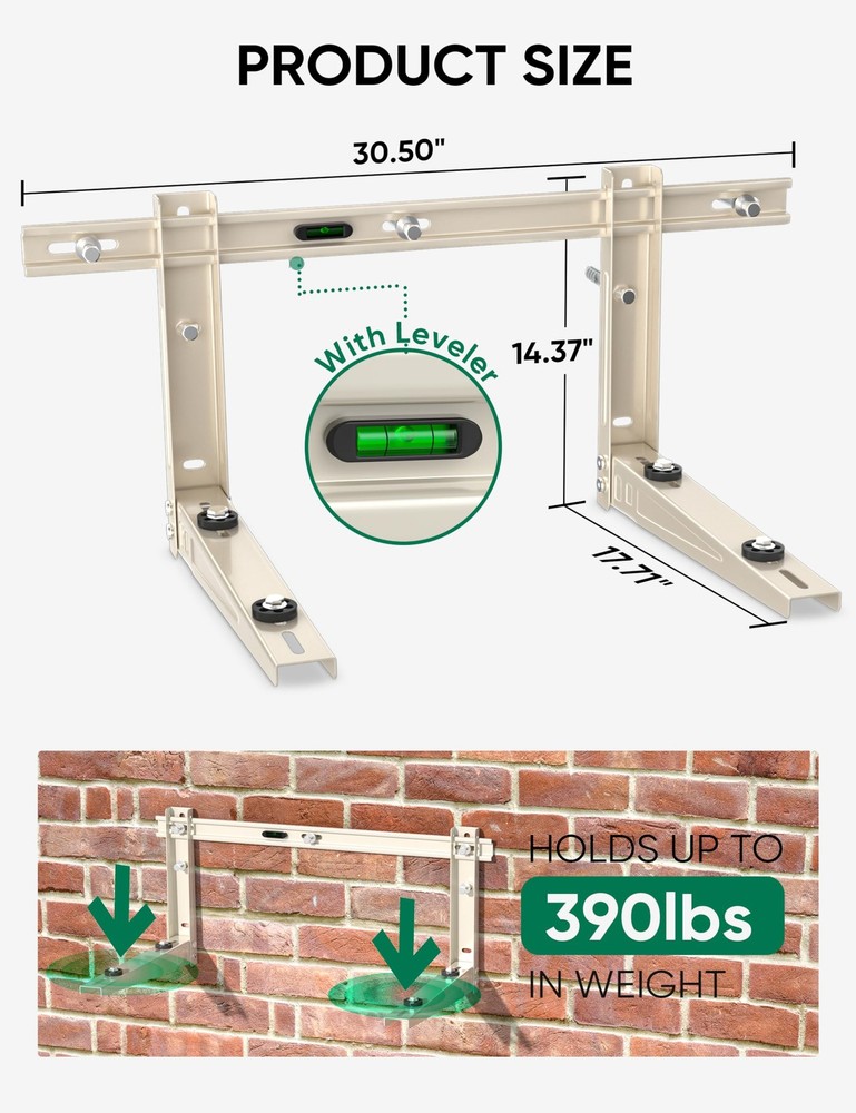 Mini Split Wall Mounting Bracket: Wall Mount Ac Bracket for Outside 7000-1200...