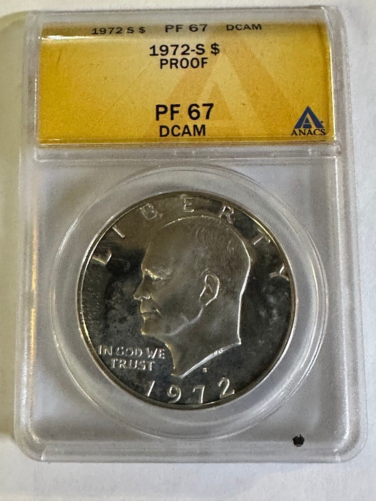 1972 S $1 IKE (Silver), ANAC PF67DCAM