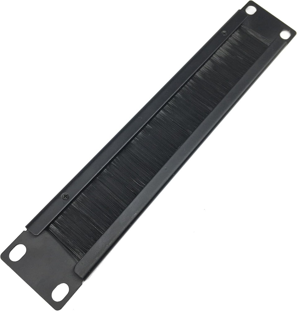 10" 1U Mini Cable Management Panel with Brush for Rack & Network Organization