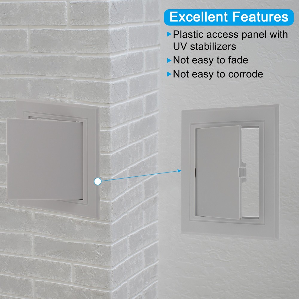 5x5 Inch(115x115mm) Removable Hinged Access Panel, 2 Pcs Access Doors, Grey