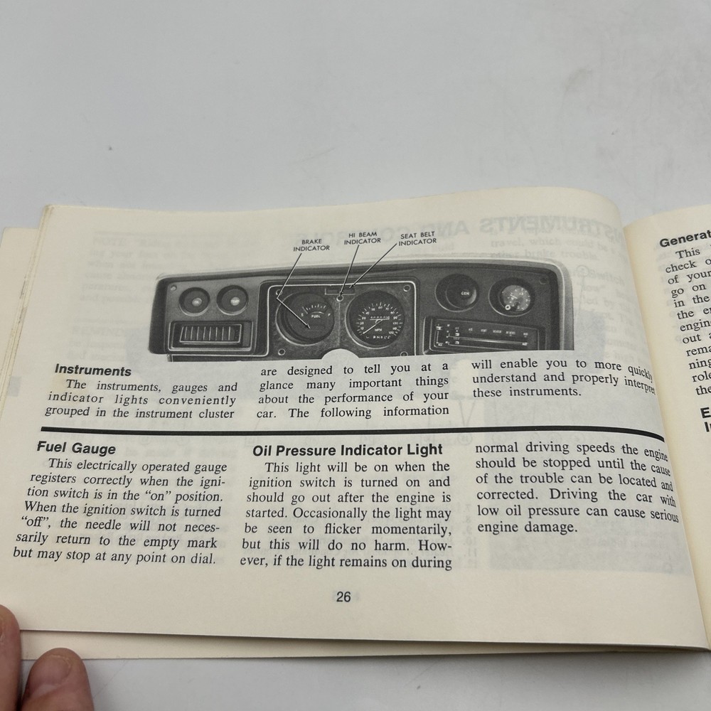 1973 Monte Carlo Owners Manual Original