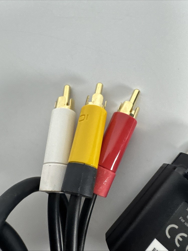 Genuine OEM Microsoft Xbox 360 Component Composite AV Cable - Black