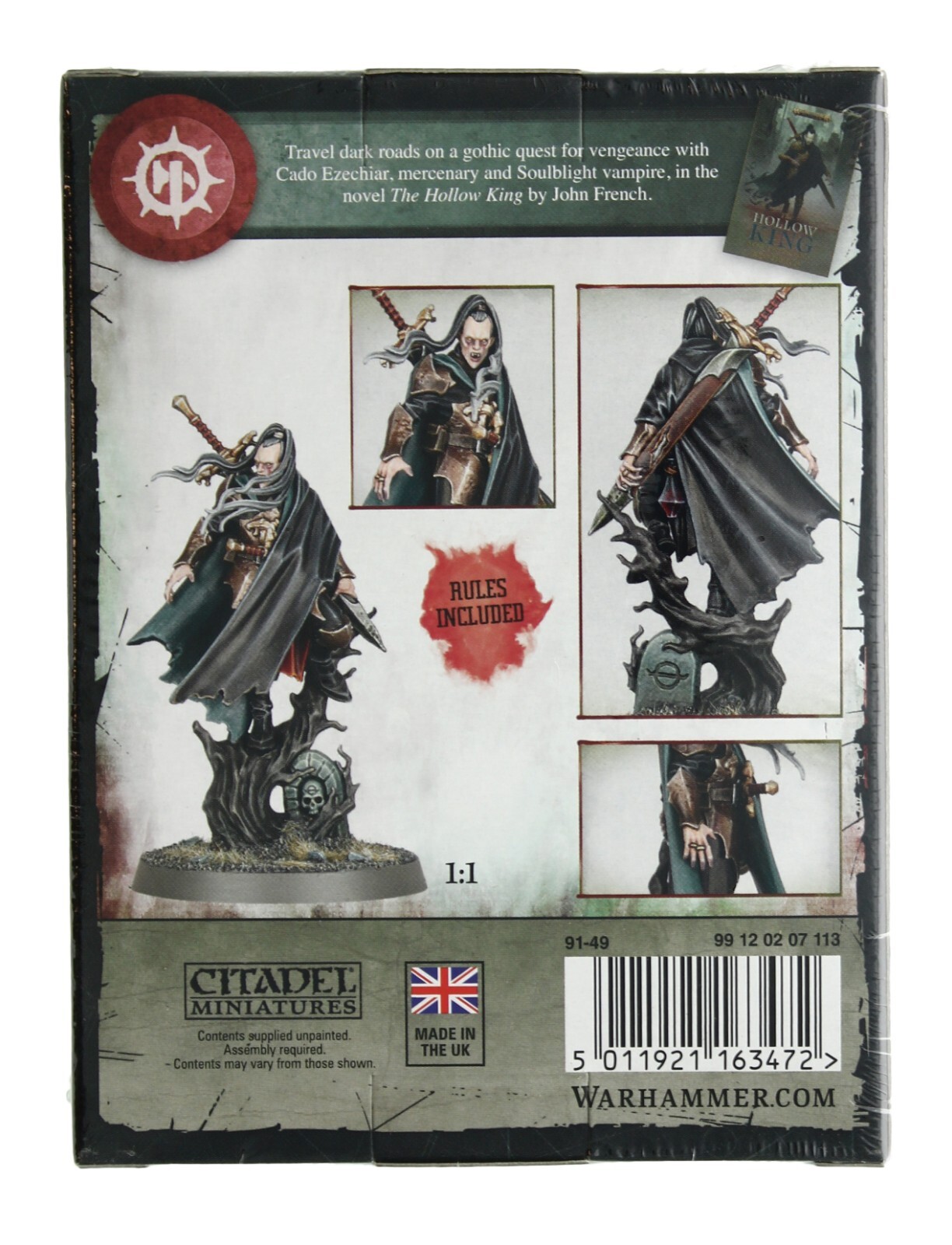 Warhammer Age of Sigmar Cado Ezechiar, The Hollow King Miniature Figure 91-49