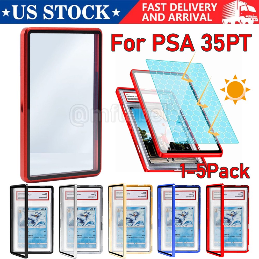 1-5PCS for PSA Slab Graded Trading Cards Protector Holder Magnetic Case Display