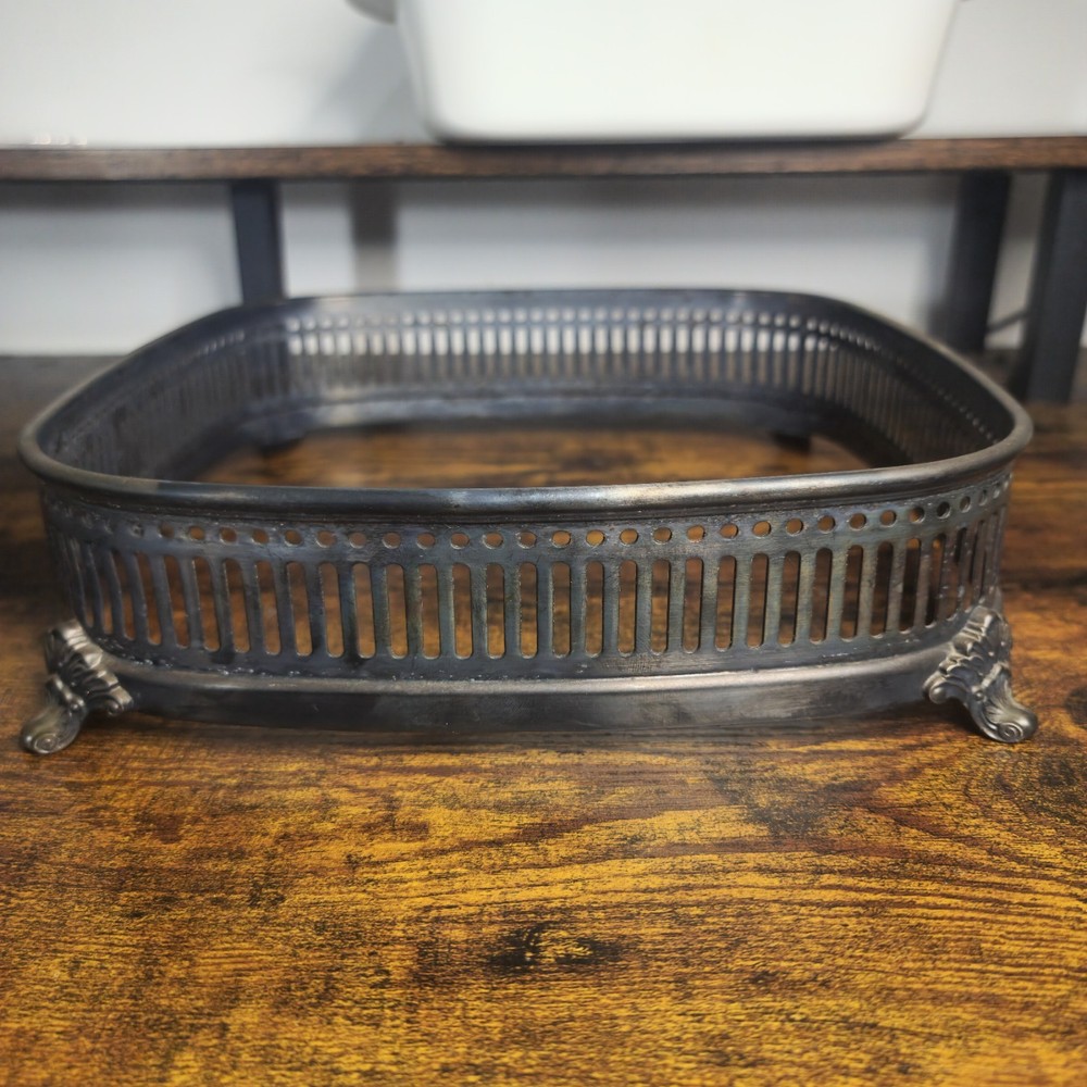 Gorham Silverplate Casserole Stand YC90 w/ Lid Insert Vintage Buffet Warm Dish