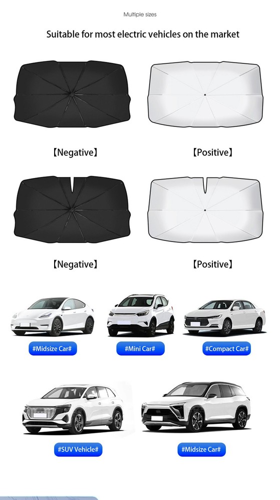 Car Windshield Sun Shade Foldable Umbrella Front Window Cover Visor Umbrella