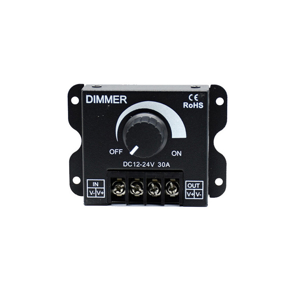 LED Dimmer DC12V 24V 8A/30A Adjustable Brightness Controller Switch Light Driver