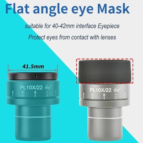 2Pcs Flat Angle Rubber Eyepiece Covers for 40-42mm Microscope & Telescope Protec