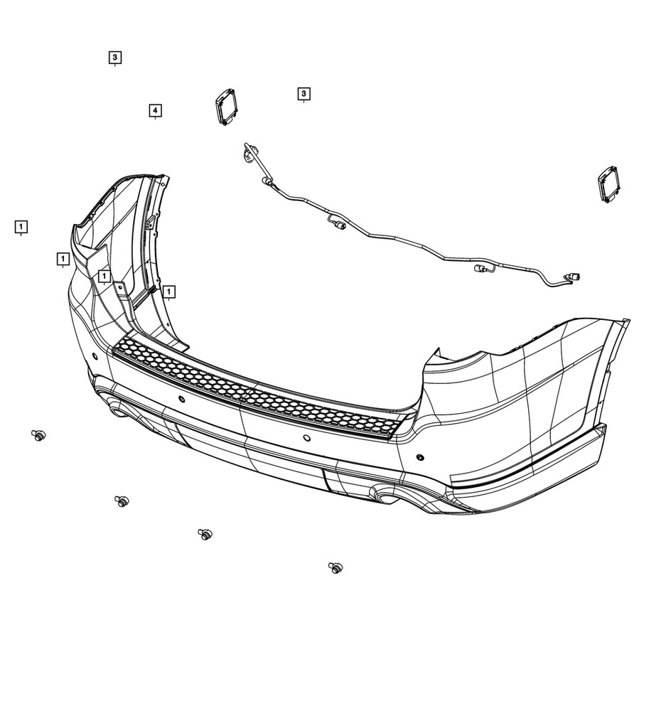 Genuine Mopar Blind Spot Detection Module 68669639AA