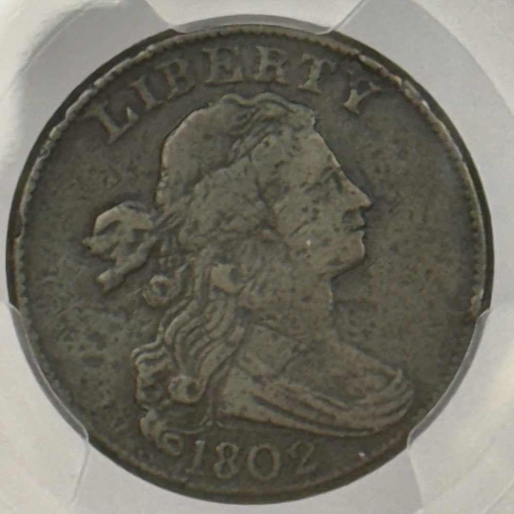 1802 large cent No Stem