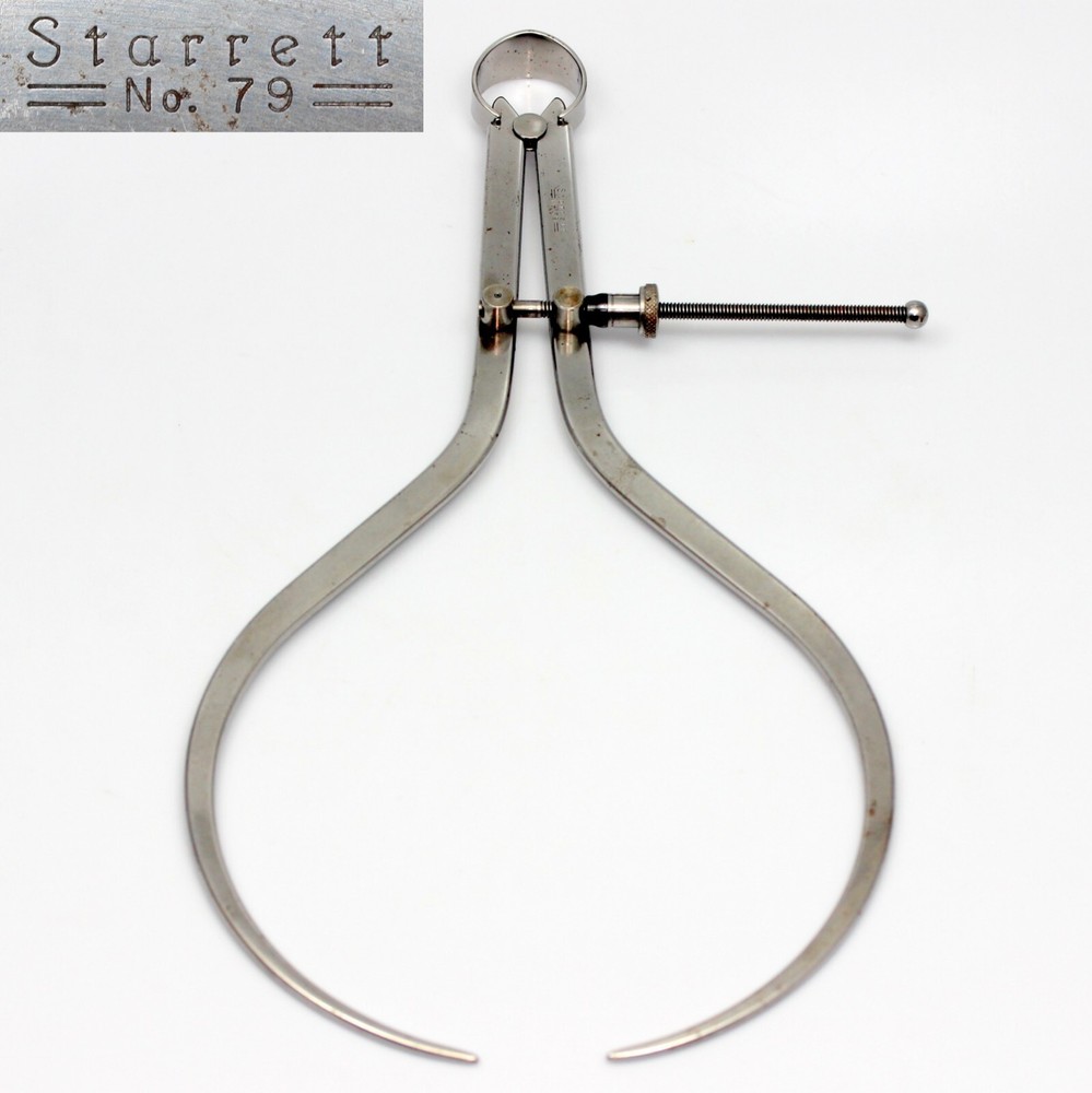 Starrett 79B-12 Yankee Spring-Type Outside Caliper, Spring Nut, 12" Capacity BIN
