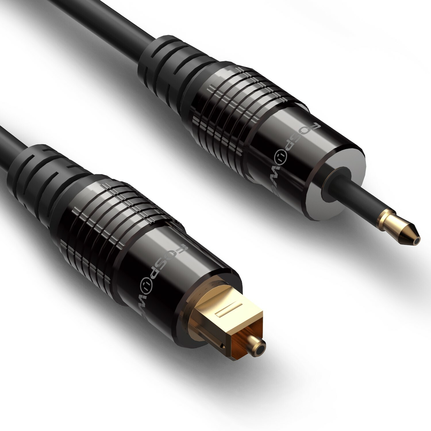 FosPower 3 6 10 FT Toslink to Mini SPDIF Fiber Optic Digital Optical Audio Cable