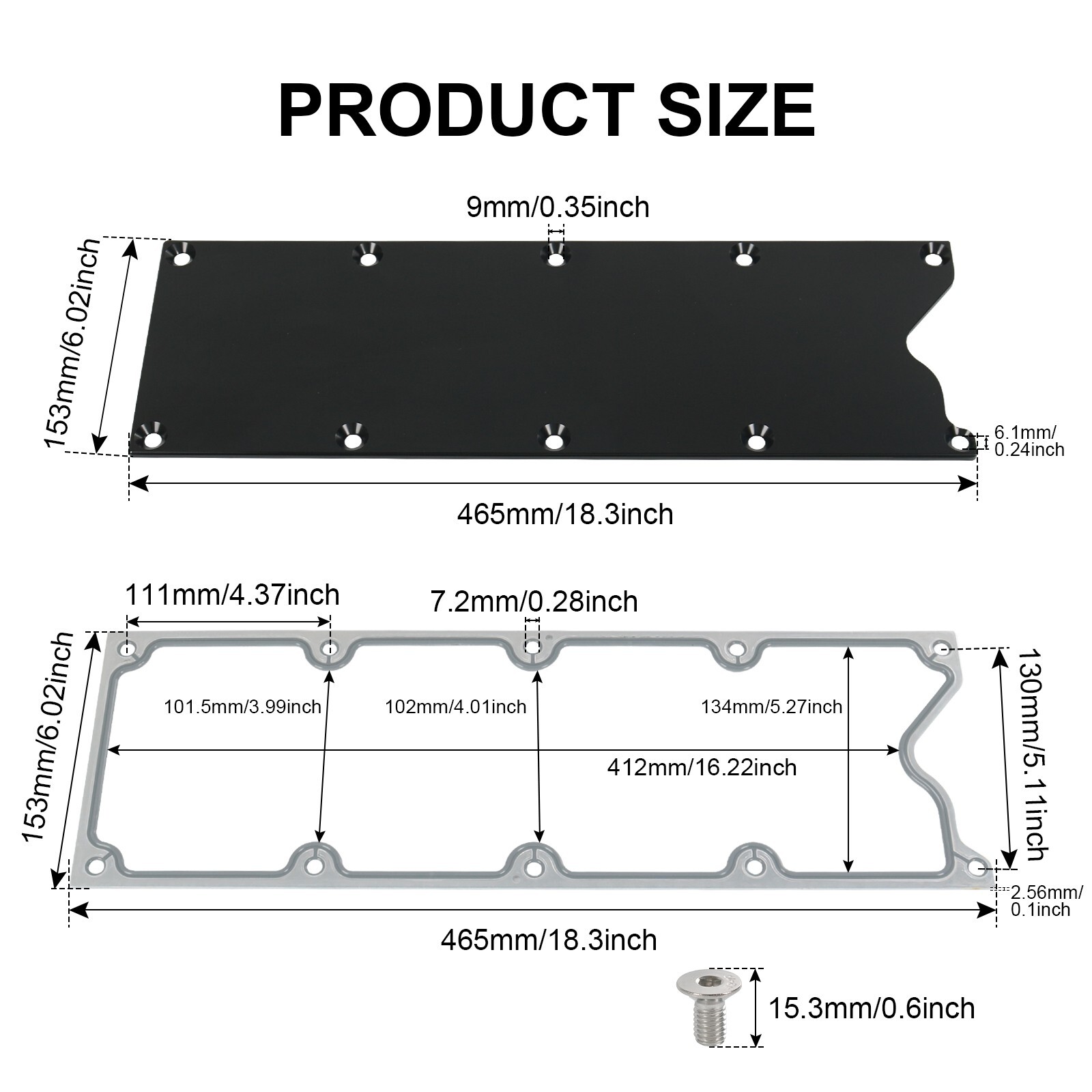 LS Gen 3 Low Profile Valley Pan Cover Plate w/ Gasket and Seals For LSX LS1 LM7