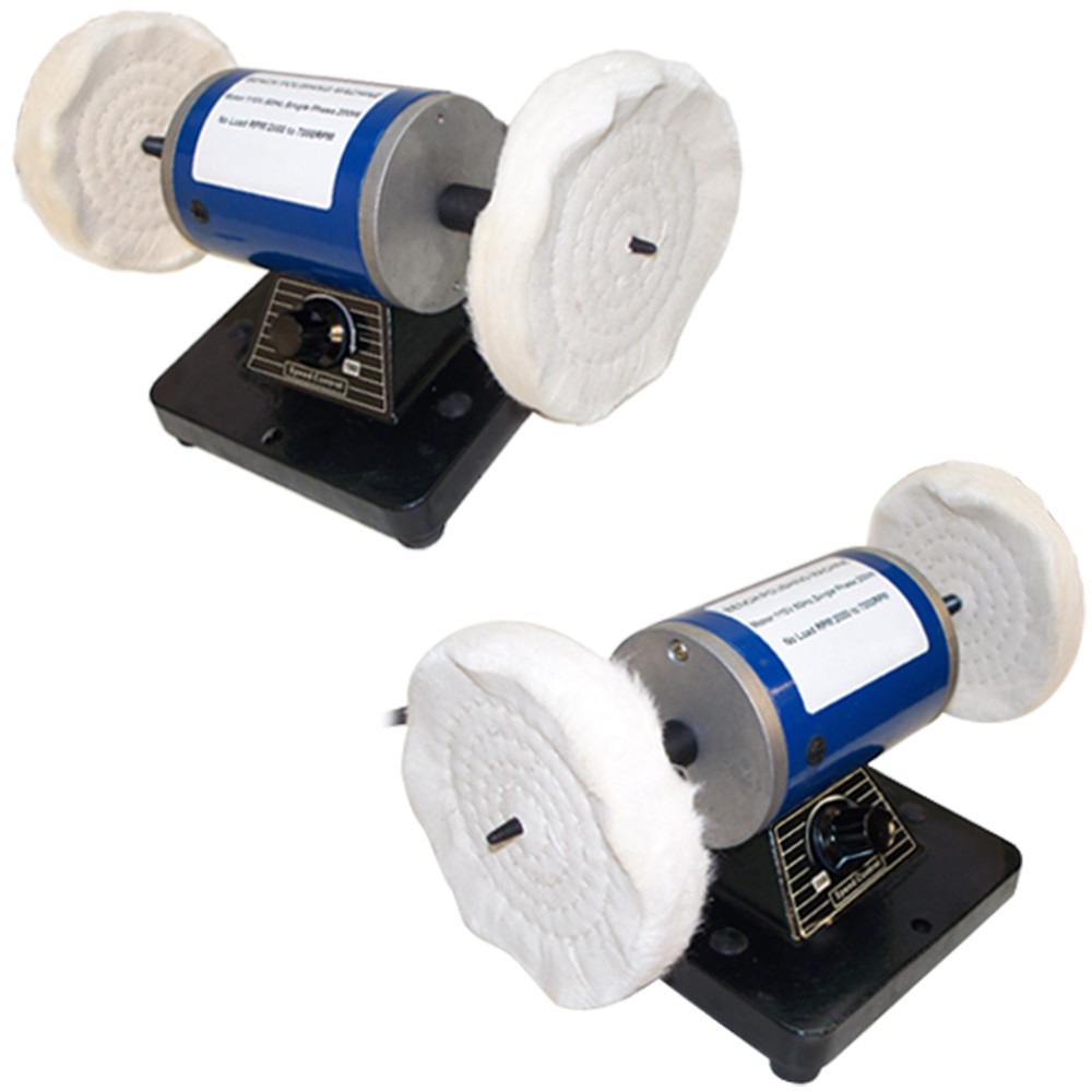 Bench Polisher Polishing Buffer Buffing Machine Dual 4-1/4"